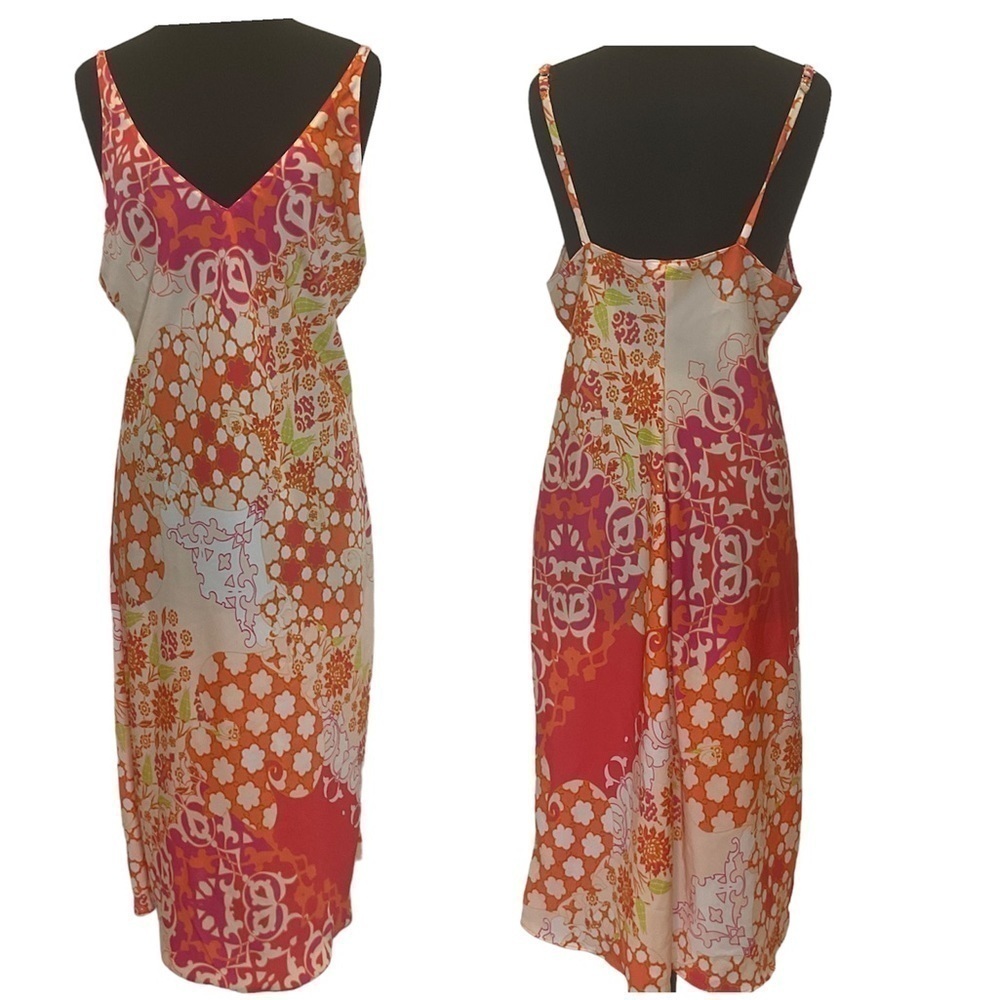 Natori Lingerie Mixed Print in Orange/Pink Size Large